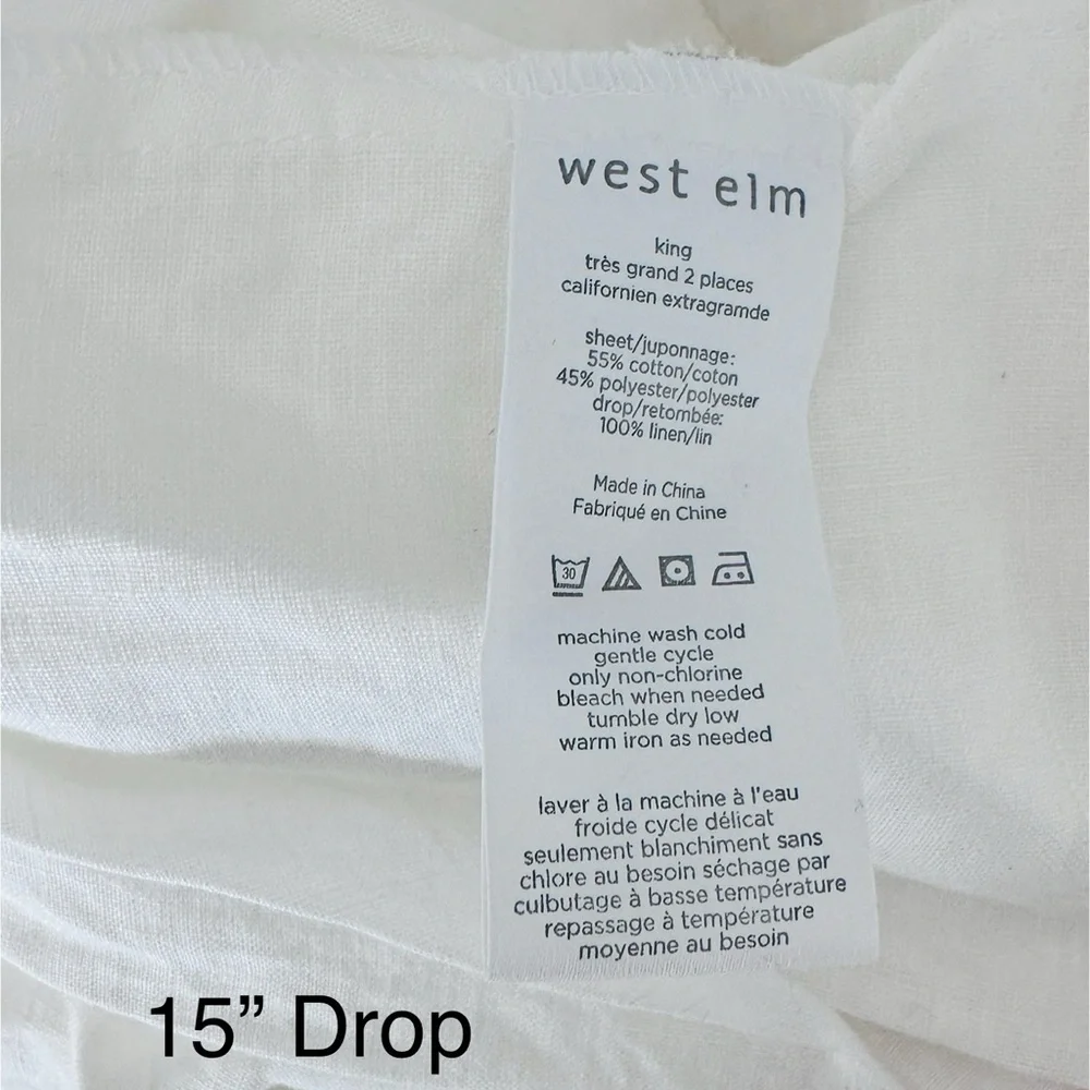 West Elm Linen Bedskirt